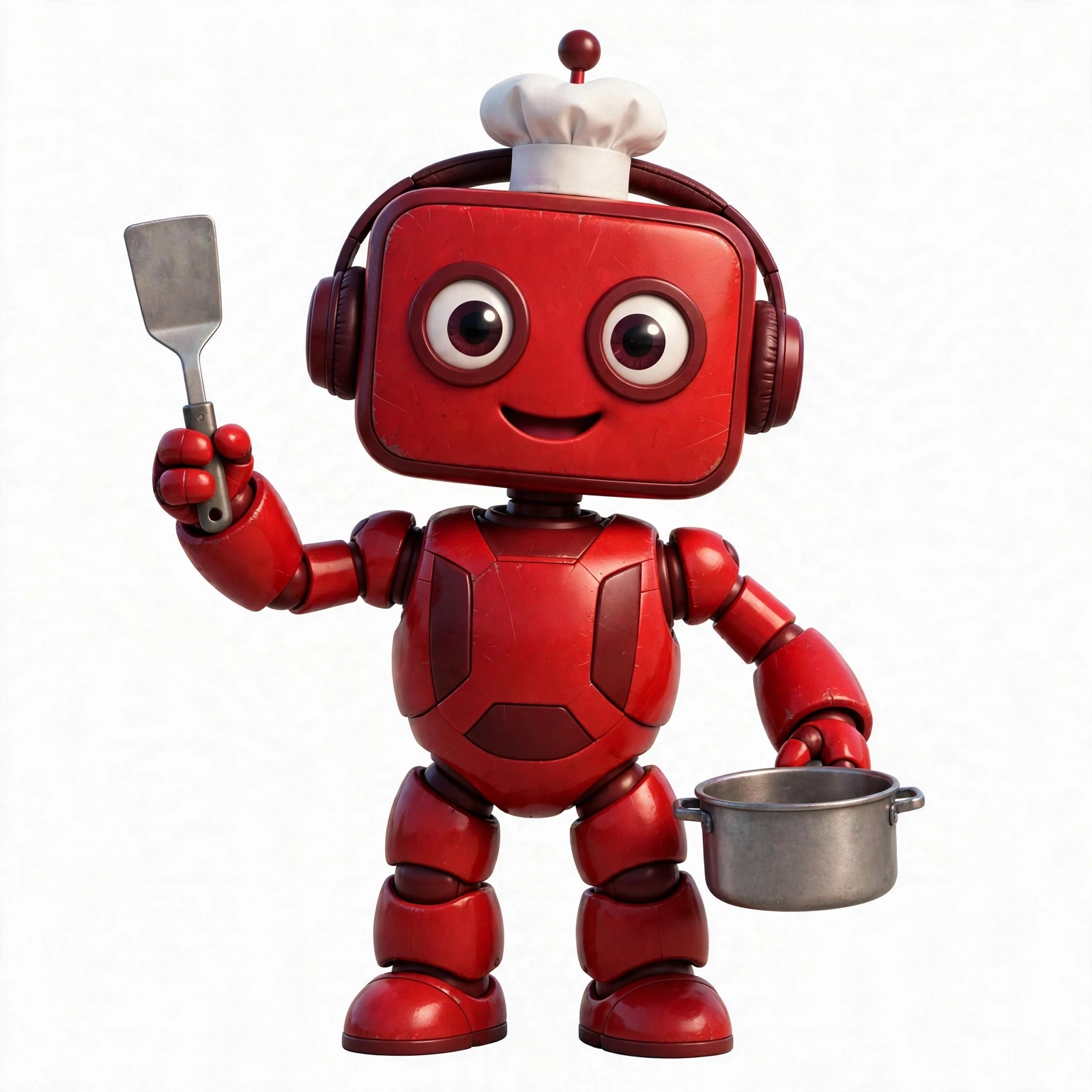Rex the CrimsonBot cooking