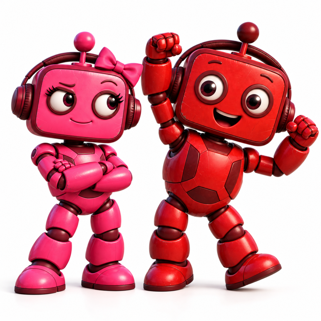 Rex and Roxie, the CrimsonBots